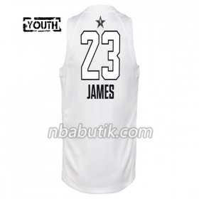 NBA Børn Trøje Cleveland Cavaliers LeBron James  23 2018 All Star Jordan Brand Hvid Swingman